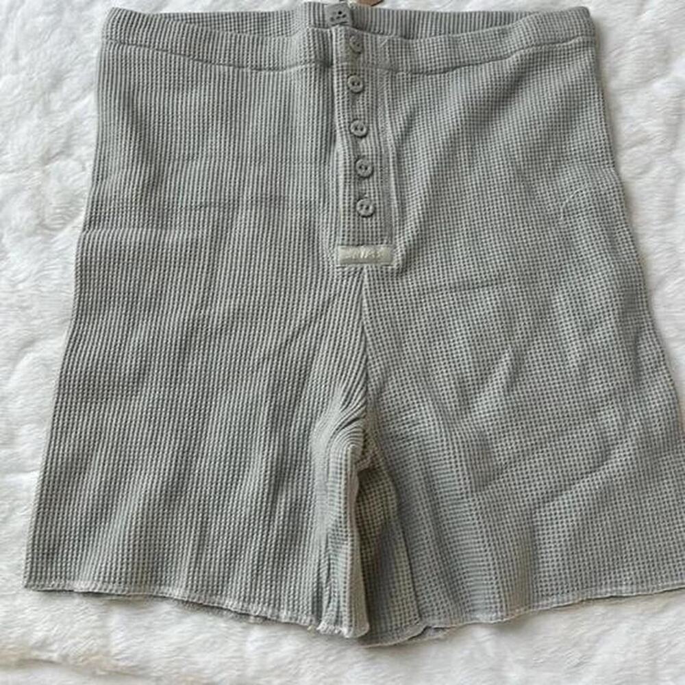 Skims green grey waffle knit